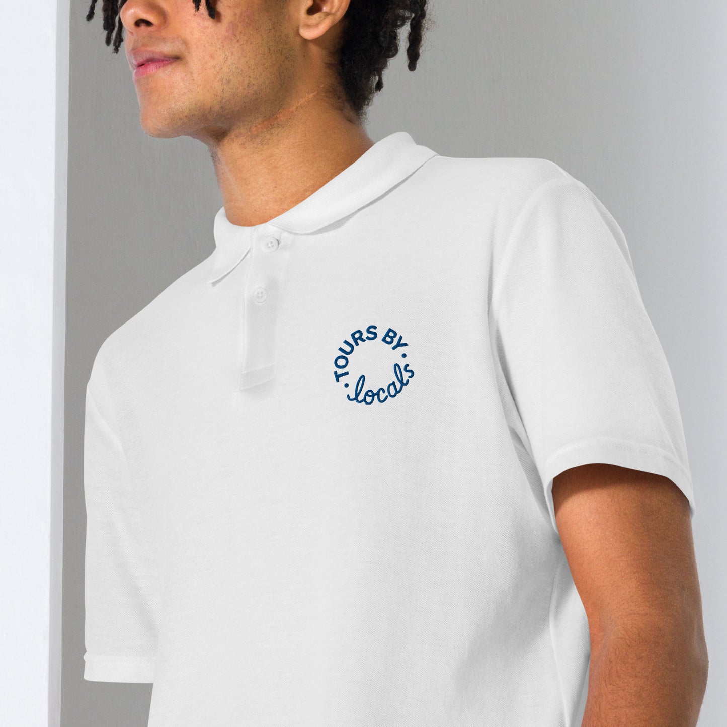 Unisex pique polo shirt - White