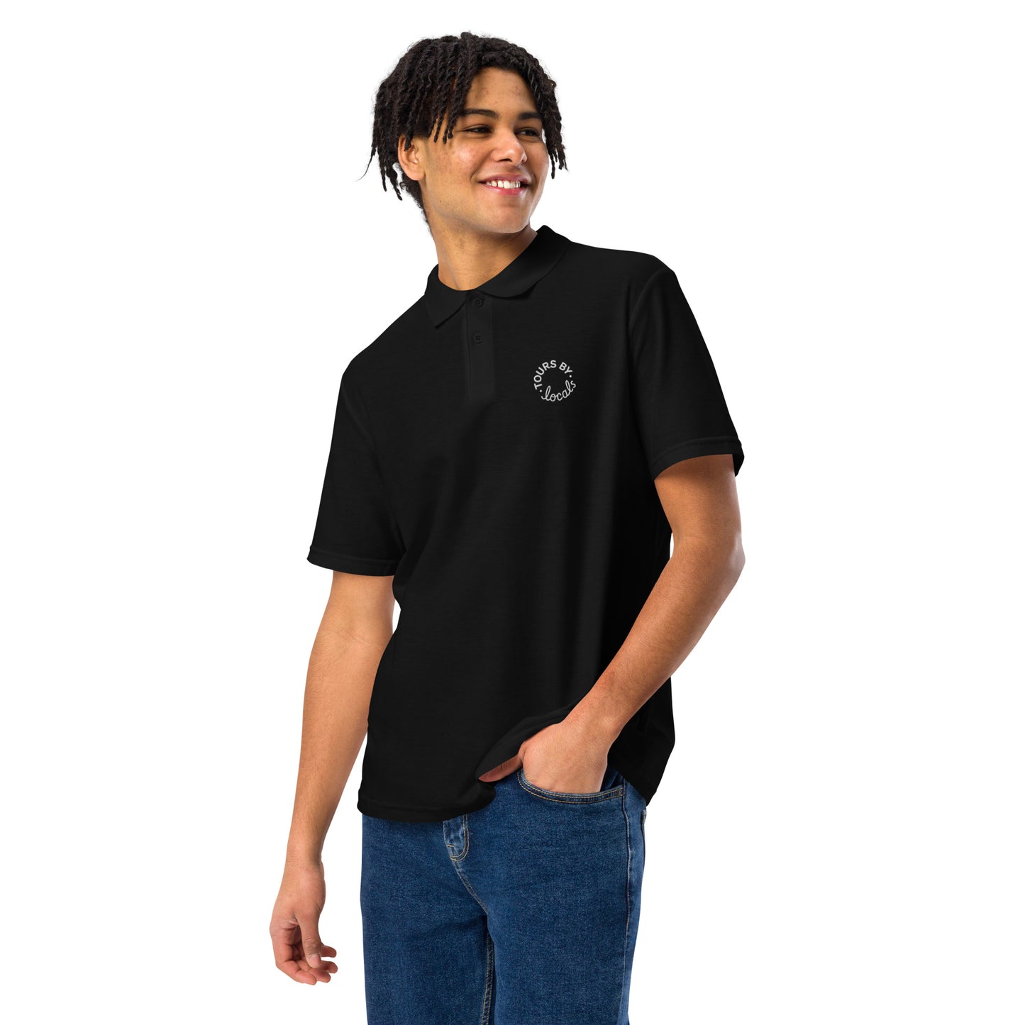 Unisex pique polo shirt - Black