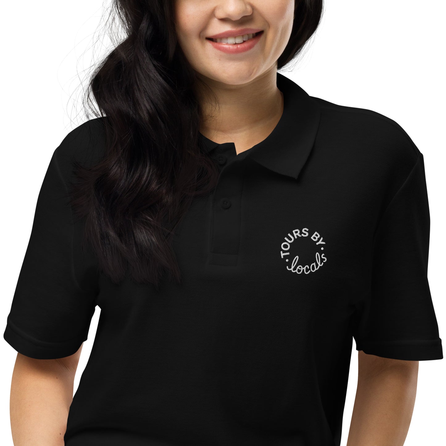Unisex pique polo shirt - Black