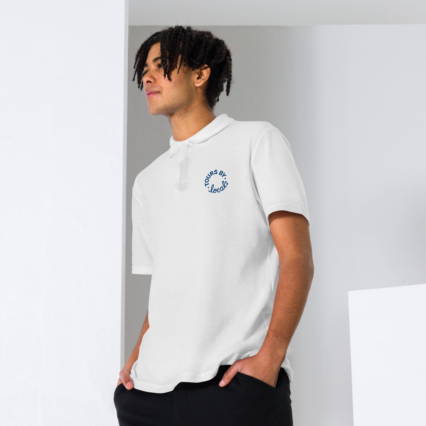 Unisex pique polo shirt - White