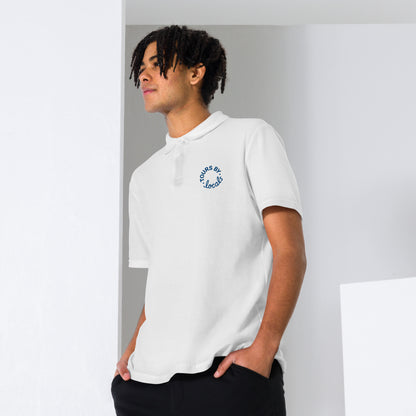 Unisex pique polo shirt - White