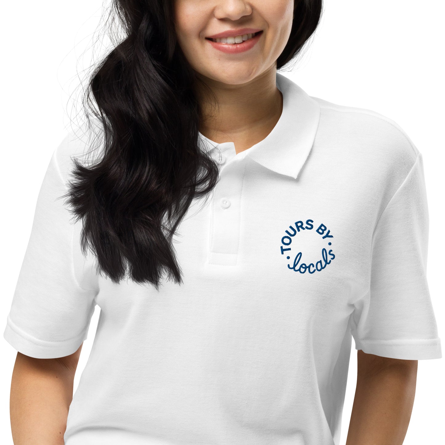 Unisex pique polo shirt - White