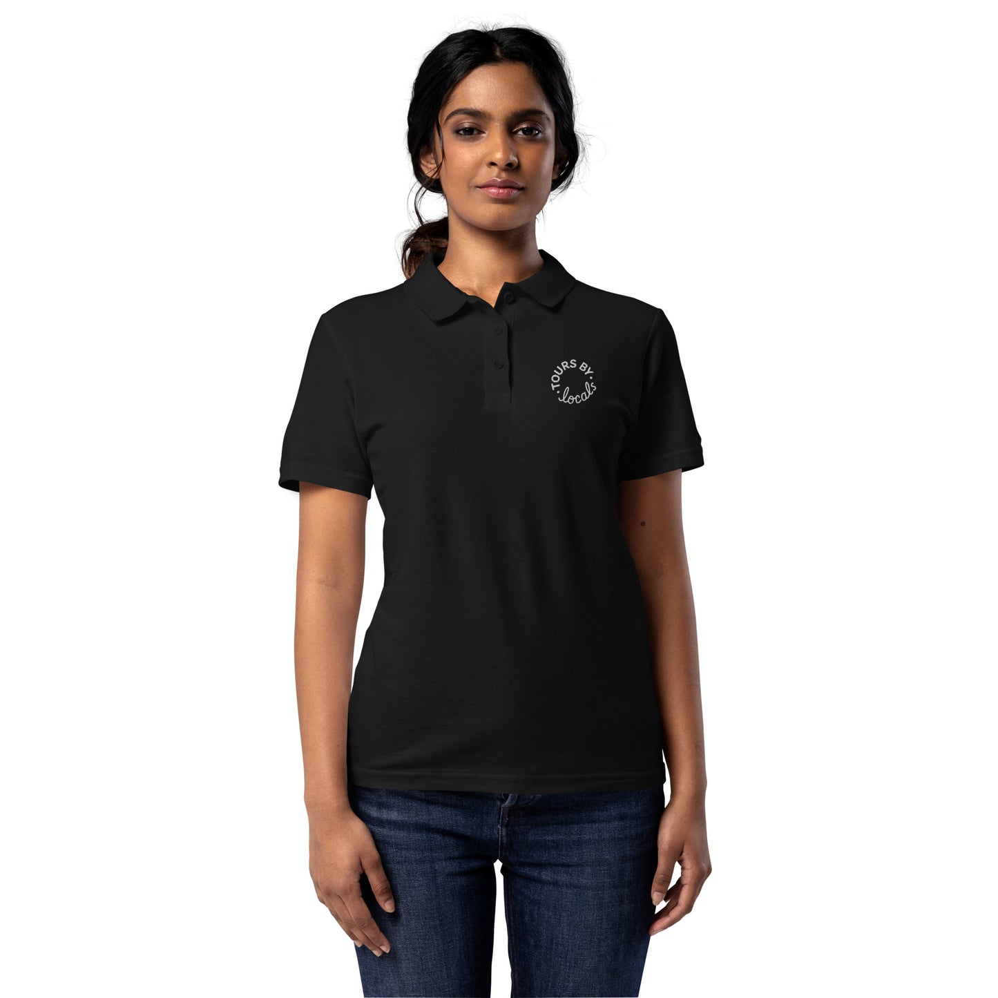 Women’s pique polo shirt - Black